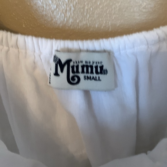 Show Me Your Mumu Lucy white eyelet ruffle mini dress size S - Picture 7 of 7